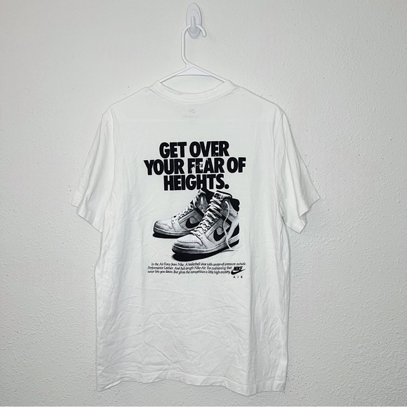 (Sold) Nike Sportswear Fear of Heights White Graphic Tee Mens Sneakerhead Crew - Picture 6 of 10